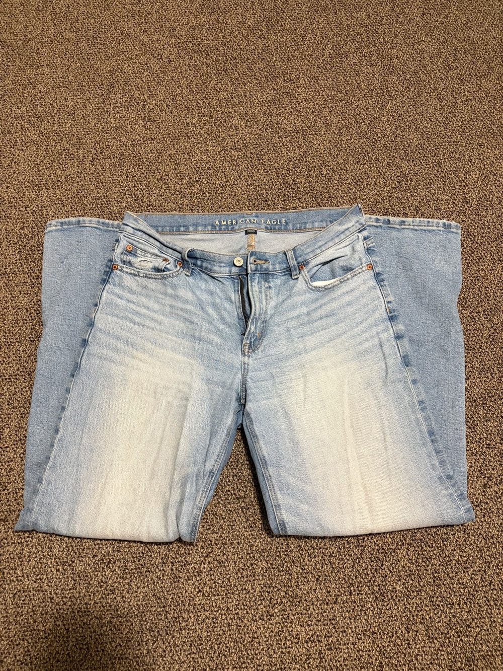 American Eagle Outfitters Light Blue Straight Leg Women's Jeans